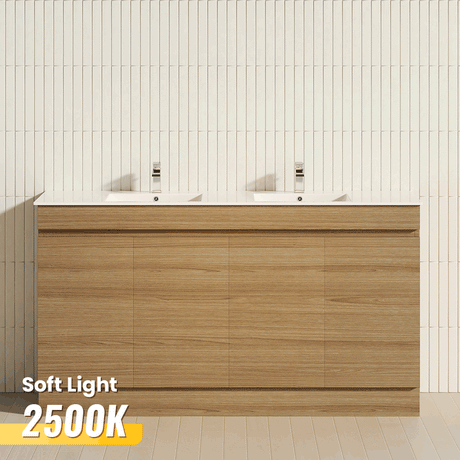 4-Door 1500/1800mm Freestanding Bathroom Vanity Kickboard Double Multi-Colour