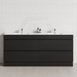 4-Drawer 1200/1500/1800mm Freestanding Bathroom Vanity Kickboard Single/Double Multi-Colour Cabinet Only