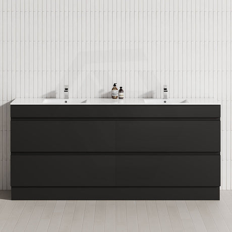 4-Drawer 1200/1500/1800mm Freestanding Bathroom Vanity Kickboard Single/Double Multi-Colour Cabinet Only