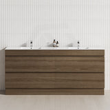 4-Drawer 1200/1500/1800mm Freestanding Bathroom Vanity Kickboard Single/Double Multi-Colour Cabinet Only