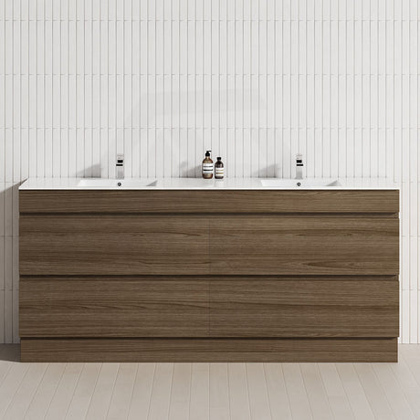4-Drawer 1200/1500/1800mm Freestanding Bathroom Vanity Kickboard Single/Double Multi-Colour Cabinet Only