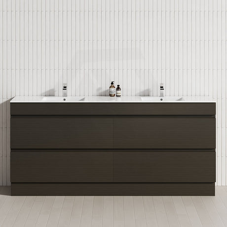 4-Drawer 1200/1500/1800mm Freestanding Bathroom Vanity Kickboard Single/Double Multi-Colour Cabinet Only