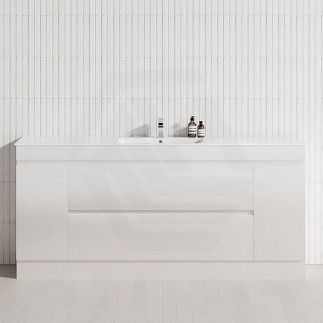 2-Door 2-Mid-Drawer 1200/1500/1800mm Freestanding Bathroom Vanity Kickboard Single/Double Multi-Colour Cabinet Only