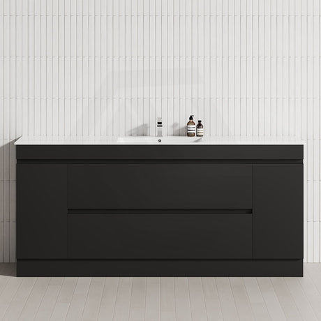 2-Door 2-Mid-Drawer 1200/1500/1800mm Freestanding Bathroom Vanity Kickboard Single/Double Multi-Colour Cabinet Only