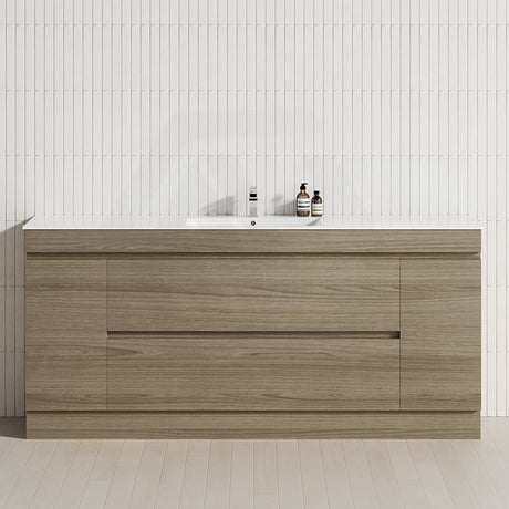 2-Door 2-Mid-Drawer 1200/1500/1800mm Freestanding Bathroom Vanity Kickboard Single/Double Multi-Colour Cabinet Only