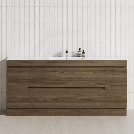 2-Door 2-Mid-Drawer 1200/1500/1800mm Freestanding Bathroom Vanity Kickboard Single/Double Multi-Colour Cabinet Only
