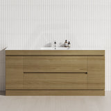 2-Door 2-Mid-Drawer 1200/1500/1800mm Freestanding Bathroom Vanity Kickboard Single/Double Multi-Colour Cabinet Only