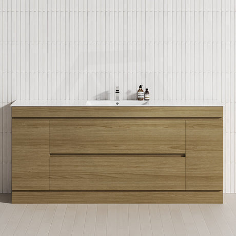 2-Door 2-Mid-Drawer 1200/1500/1800mm Freestanding Bathroom Vanity Kickboard Single/Double Multi-Colour Cabinet Only