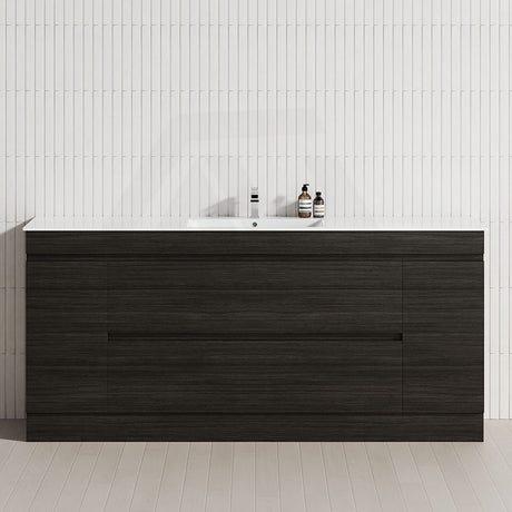 2-Door 2-Mid-Drawer 1200/1500/1800mm Freestanding Bathroom Vanity Kickboard Single/Double Multi-Colour Cabinet Only