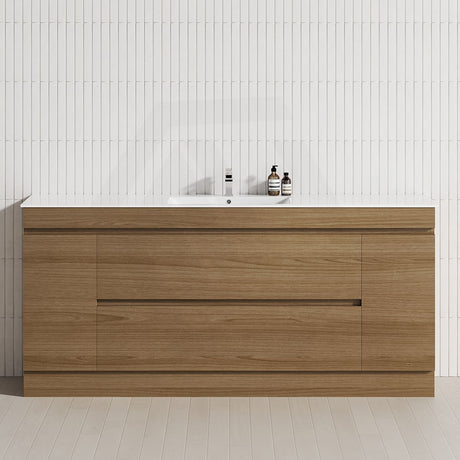 2-Door 2-Mid-Drawer 1200/1500/1800mm Freestanding Bathroom Vanity Kickboard Single/Double Multi-Colour Cabinet Only