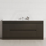 2-Door 2-Mid-Drawer 1200/1500/1800mm Freestanding Bathroom Vanity Kickboard Single/Double Multi-Colour Cabinet Only