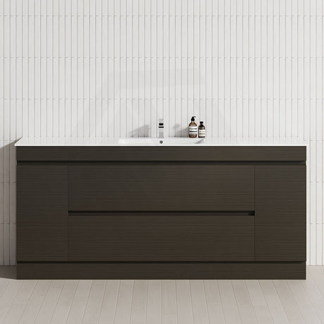 2-Door 2-Mid-Drawer 1200/1500/1800mm Freestanding Bathroom Vanity Kickboard Single/Double Multi-Colour Cabinet Only
