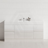 4-Drawer 2-Door 1200/1500/1800mm Freestanding Bathroom Vanity Kickboard Single/Double Multi-Colour Cabinet Only