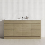 4-Drawer 2-Door 1200/1500/1800mm Freestanding Bathroom Vanity Kickboard Single/Double Multi-Colour Cabinet Only