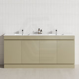 4-Door 1500/1800mm Freestanding Bathroom Vanity Kickboard Double Multi-Colour Cabinet Only