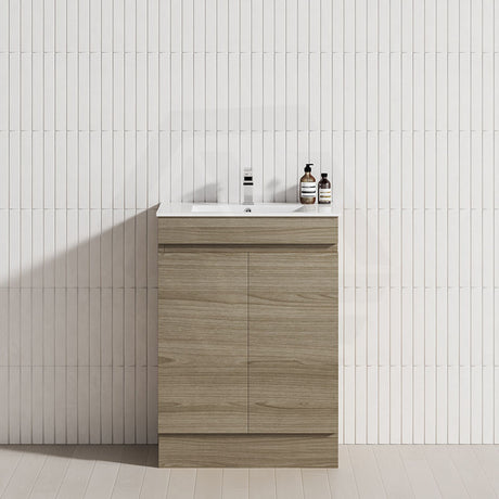 2-Door Narrow 600/750/900mm Freestanding Bathroom Vanity with Kickboard 600/750/900mm Multi-Colour Cabinet Only