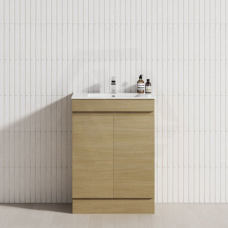 2-Door Narrow 600/750/900mm Freestanding Bathroom Vanity with Kickboard 600/750/900mm Multi-Colour Cabinet Only