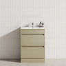 2-Drawer 600/750/900/1200mm Freestanding Bathroom Vanity Kickboard Single Multi-Colour Cabinet Only