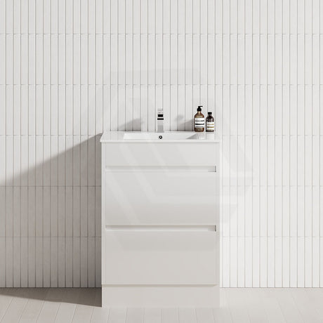 2-Drawer 600/750/900/1200mm Freestanding Bathroom Vanity Kickboard Single Multi-Colour Cabinet Only