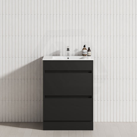 2-Drawer 600/750/900/1200mm Freestanding Bathroom Vanity Kickboard Single Multi-Colour Cabinet Only