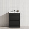 2-Drawer 600/750/900/1200mm Freestanding Bathroom Vanity Kickboard Single Multi-Colour Cabinet Only