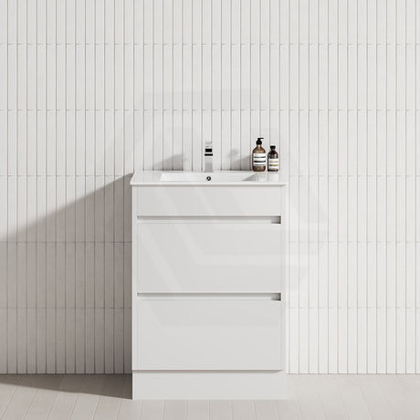 2-Drawer 600/750/900/1200mm Freestanding Bathroom Vanity Kickboard Single Multi-Colour Cabinet Only