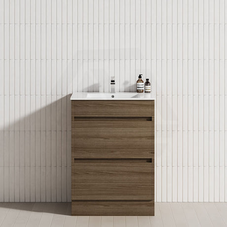 2-Drawer 600/750/900/1200mm Freestanding Bathroom Vanity Kickboard Single Multi-Colour Cabinet Only