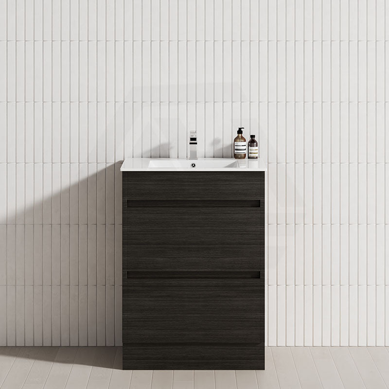 2-Drawer 600/750/900/1200mm Freestanding Bathroom Vanity Kickboard Single Multi-Colour Cabinet Only