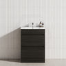 2-Drawer 600/750/900/1200mm Freestanding Bathroom Vanity Kickboard Single Multi-Colour Cabinet Only