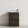 2-Drawer 600/750/900/1200mm Freestanding Bathroom Vanity Kickboard Single Multi-Colour Cabinet Only