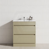2-Drawer 600/750/900/1200mm Freestanding Bathroom Vanity Kickboard Single Multi-Colour Cabinet Only