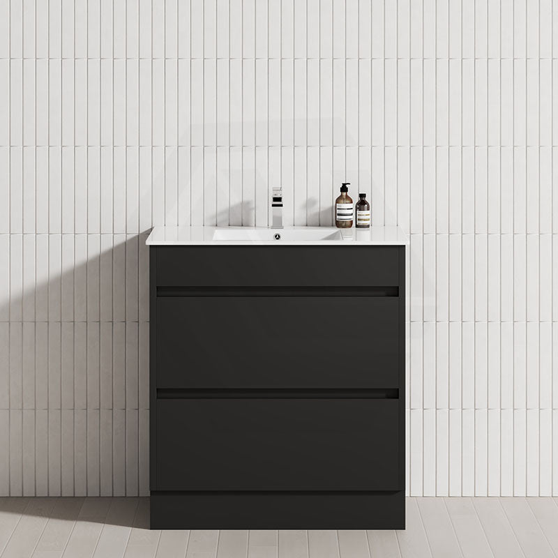 2-Drawer 600/750/900/1200mm Freestanding Bathroom Vanity Kickboard Single Multi-Colour Cabinet Only