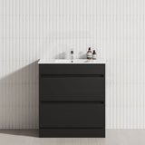 2-Drawer 600/750/900/1200mm Freestanding Bathroom Vanity Kickboard Single Multi-Colour Cabinet Only
