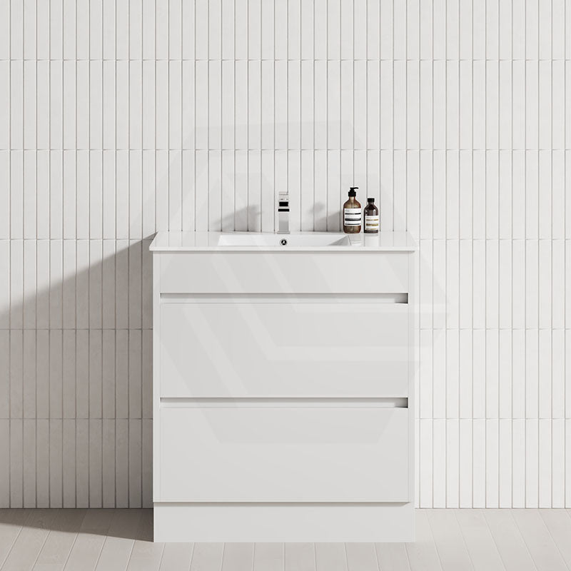 2-Drawer 600/750/900/1200mm Freestanding Bathroom Vanity Kickboard Single Multi-Colour Cabinet Only