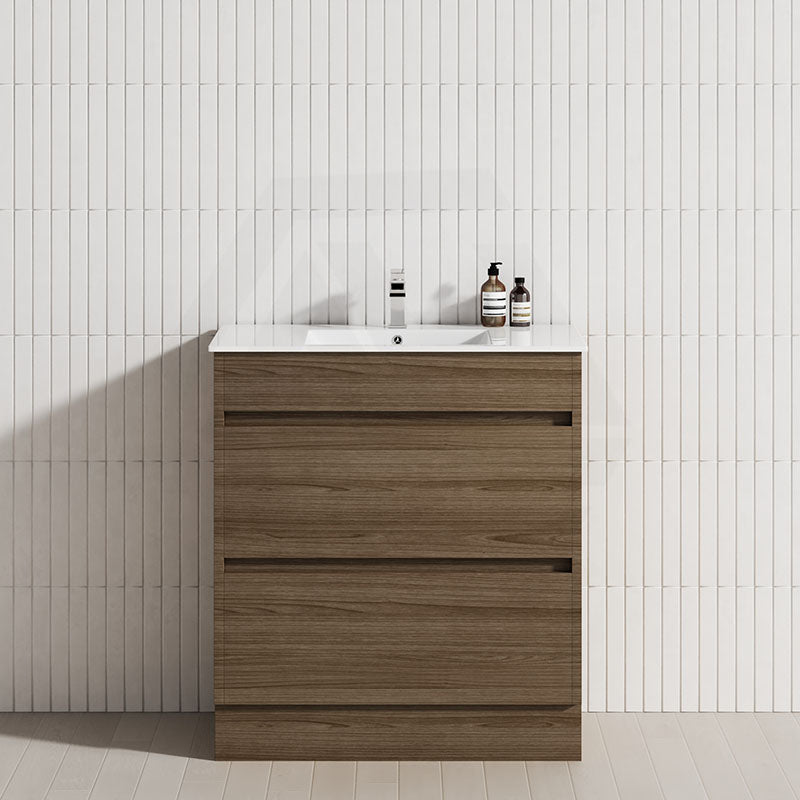 2-Drawer 600/750/900/1200mm Freestanding Bathroom Vanity Kickboard Single Multi-Colour Cabinet Only