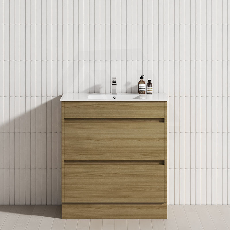2-Drawer 600/750/900/1200mm Freestanding Bathroom Vanity Kickboard Single Multi-Colour Cabinet Only