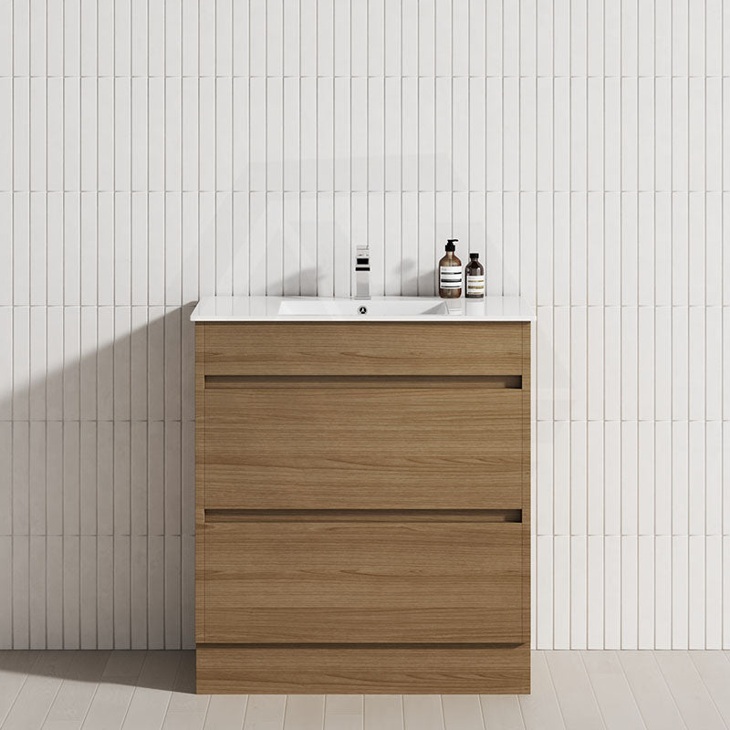 2-Drawer 600/750/900/1200mm Freestanding Bathroom Vanity Kickboard Single Multi-Colour Cabinet Only