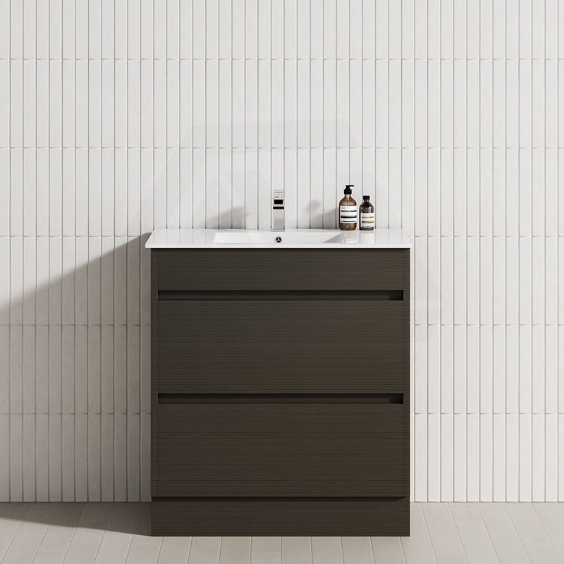 2-Drawer 600/750/900/1200mm Freestanding Bathroom Vanity Kickboard Single Multi-Colour Cabinet Only