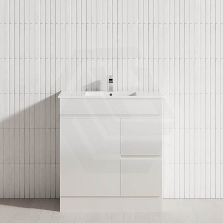2-Drawer 1-Door 750/900/1200mm Freestanding Bathroom Vanity Kickboard Single Multi-Colour Cabinet Only
