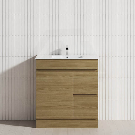 2-Drawer 1-Door 750/900/1200mm Freestanding Bathroom Vanity Kickboard Single Multi-Colour Cabinet Only
