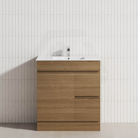 2-Drawer 1-Door 750/900/1200mm Freestanding Bathroom Vanity Kickboard Single Multi-Colour Cabinet Only