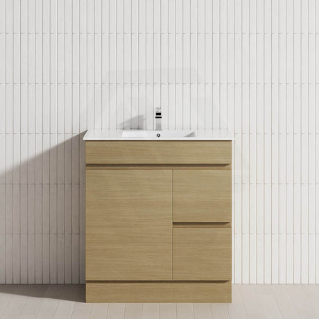 2-Drawer 1-Door 750/900/1200mm Freestanding Bathroom Vanity Kickboard Single Multi-Colour Cabinet Only