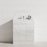 2-Drawer 1-Door Narrow 750mm Freestanding Bathroom Vanity Kickboard Multi-Colour Cabinet Only