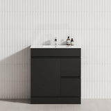 2-Drawer 1-Door Narrow 750mm Freestanding Bathroom Vanity Kickboard Multi-Colour Cabinet Only
