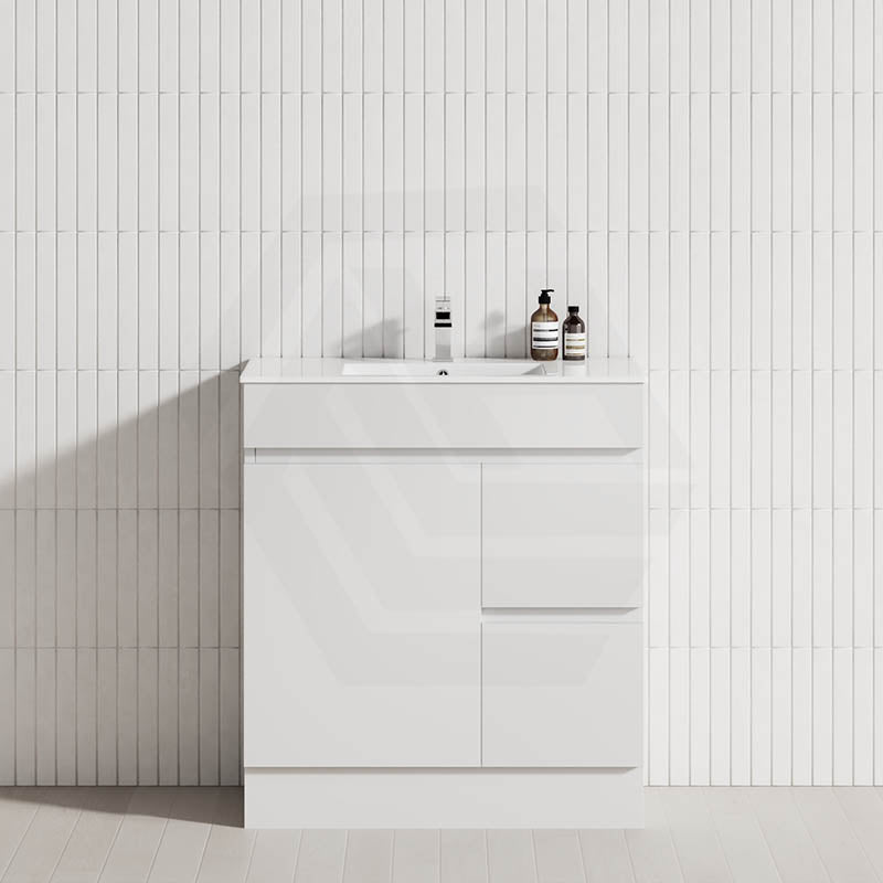 2-Drawer 1-Door Narrow 750mm Freestanding Bathroom Vanity Kickboard Multi-Colour Cabinet Only