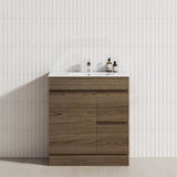 2-Drawer 1-Door Narrow 750mm Freestanding Bathroom Vanity Kickboard Multi-Colour Cabinet Only