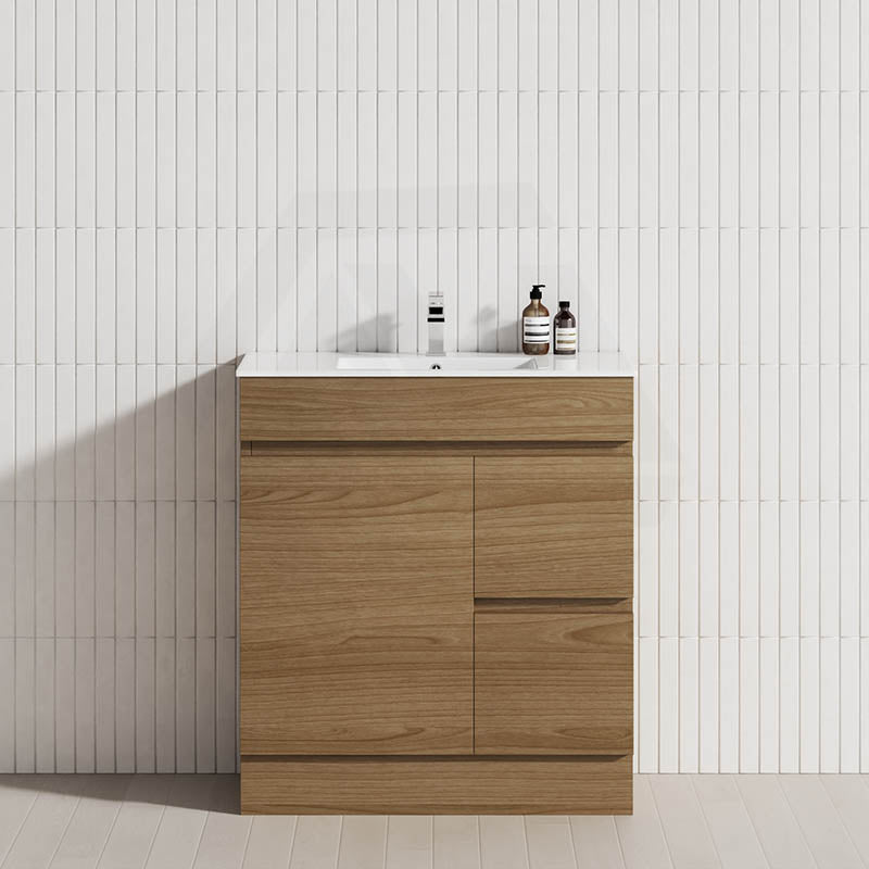 2-Drawer 1-Door Narrow 750mm Freestanding Bathroom Vanity Kickboard Multi-Colour Cabinet Only