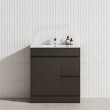 2-Drawer 1-Door Narrow 750mm Freestanding Bathroom Vanity Kickboard Multi-Colour Cabinet Only