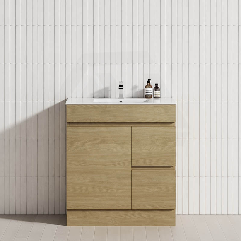 2-Drawer 1-Door Narrow 750mm Freestanding Bathroom Vanity Kickboard Multi-Colour Cabinet Only