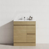 2-Drawer 1-Door Narrow 750mm Freestanding Bathroom Vanity Kickboard Multi-Colour Cabinet Only